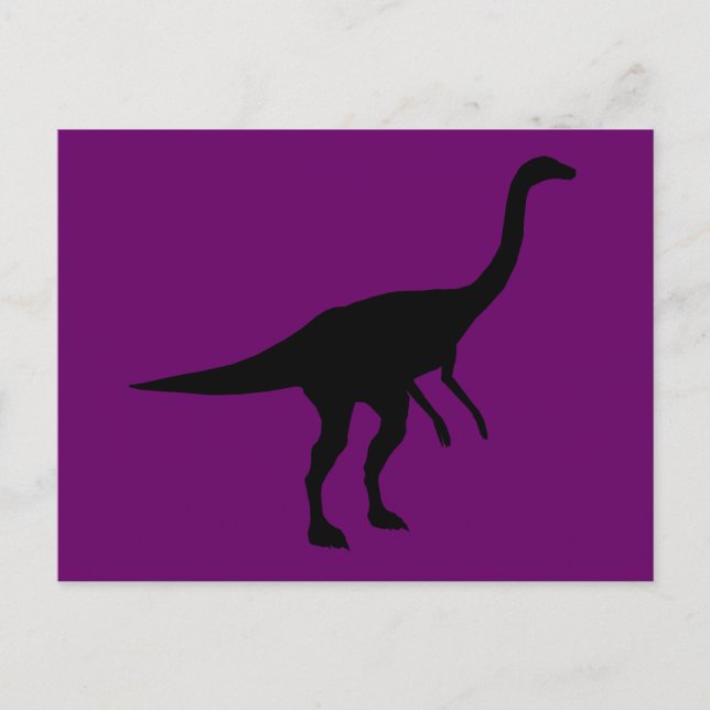 Gallimus Dino Dinosaur Silhouette Vykort (Framsida)
