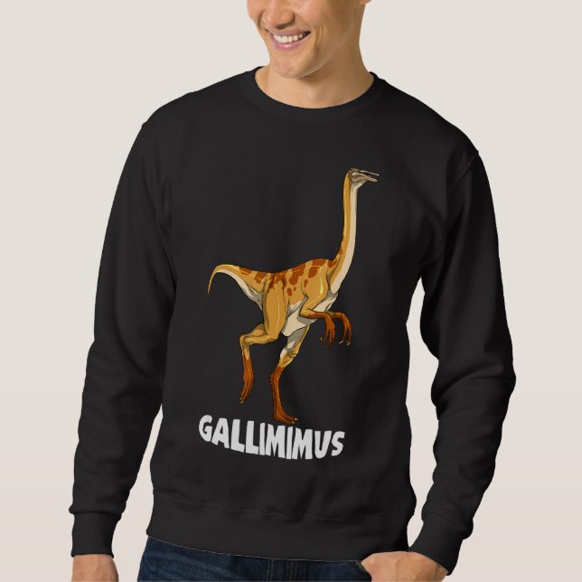 Gallimus Dinosaur Design Lång Ärmad Tröja (Framsida)