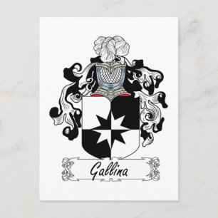 Gallina Family Crest Vykort