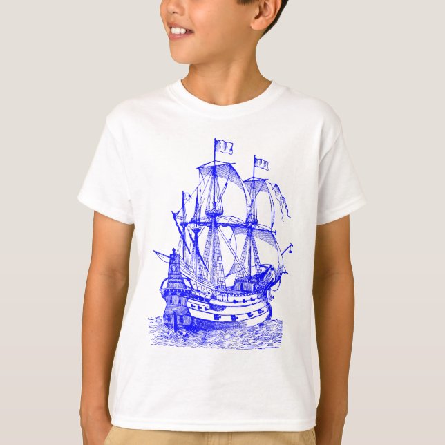Gallion - blå tee shirt (Framsida)