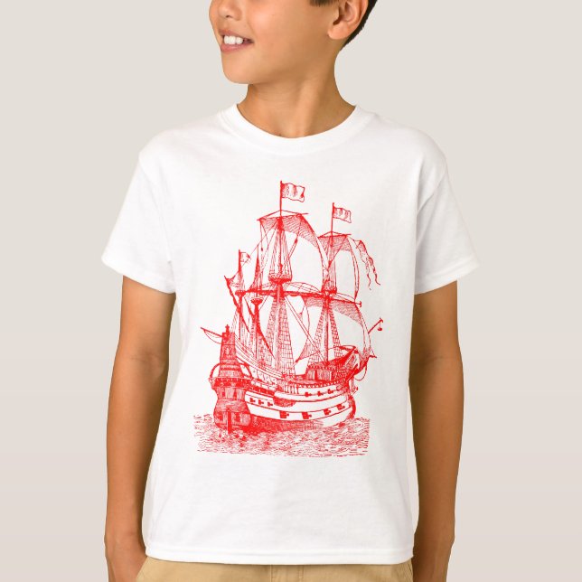 Gallion - Röd T-shirt (Framsida)