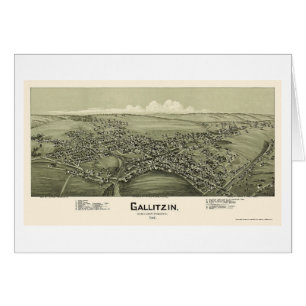 Gallitzin panorama- karta för PA - 1901 Hälsningskort