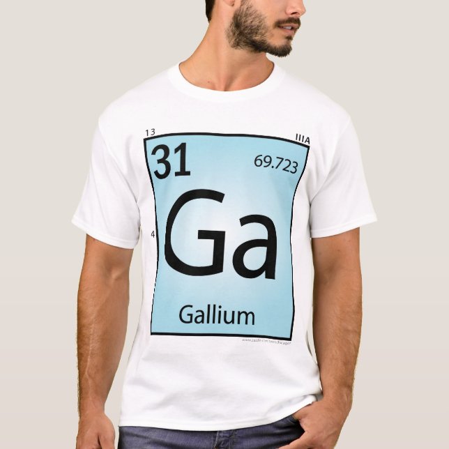 Gallium (Ga)inslagT-tröja - bekläda endast T-shirt (Framsida)