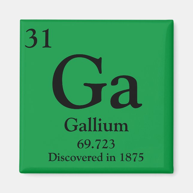 Gallium Periodic Bord Magnet (Framsidan)