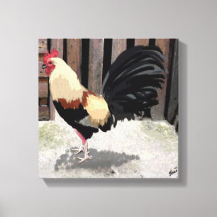 Gallo de Pelea/Gamecock Stretched Kanvastryck