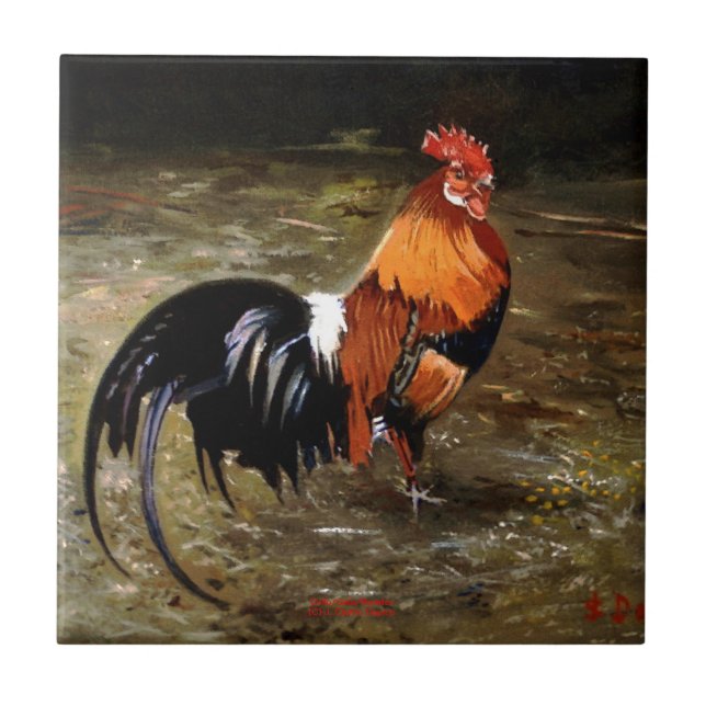 Gallo/Galo/Rooster Kakelplatta (Framsidan)