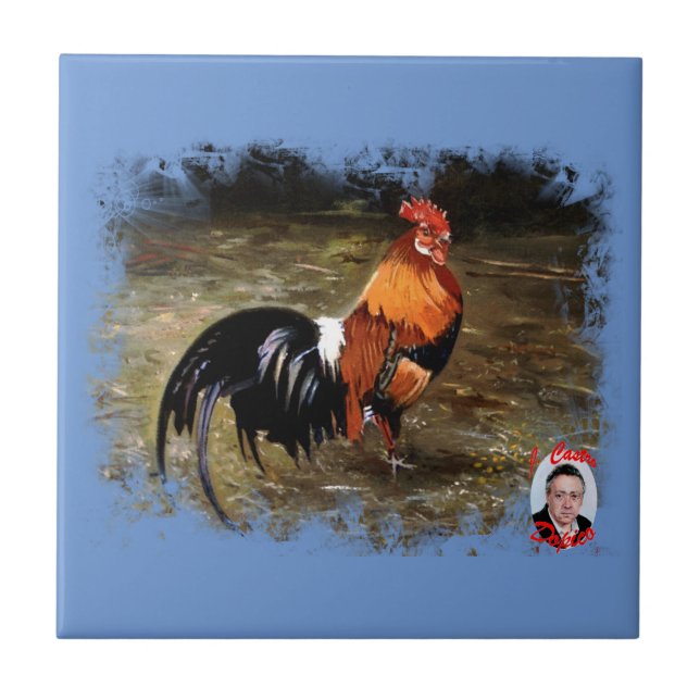 Gallo/Galo/Rooster Kakelplatta (Framsidan)