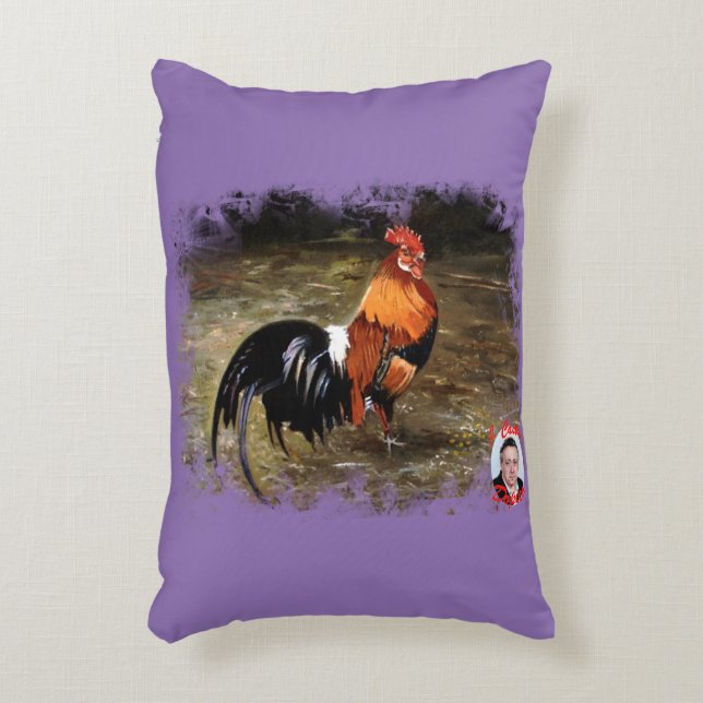 Gallo/Galo/Rooster Prydnadskudde (Framsidan(Vertikal))