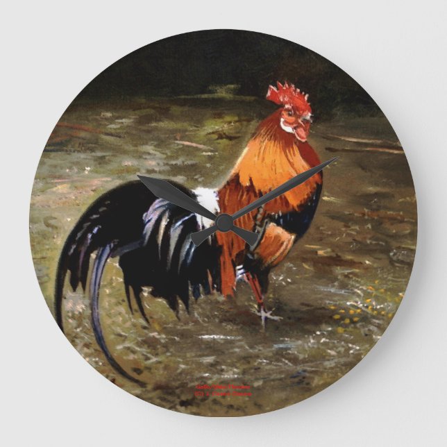 Gallo/Galo/Rooster Stor Klocka (Framsida)