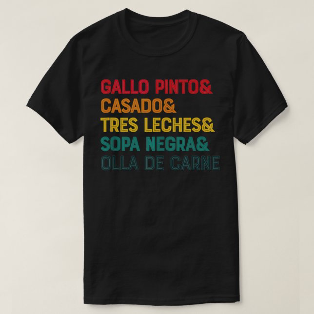 Gallo Pinto Costa Rican Iconic Food Costa Rica Fam T Shirt (Design framsida)