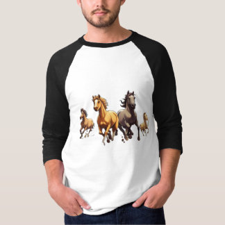 Gallop i Harmony: Whimsical Horse Herd T-Shirt Co.