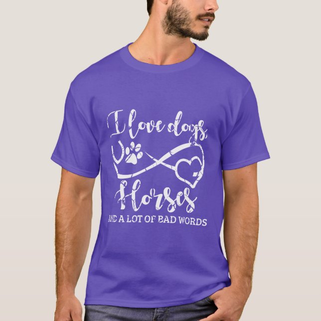 Gallop i Stil Horse Ord Design T Shirt (Framsida)
