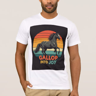 Gallop in joy Tshirt design basic manar tshirt T Shirt
