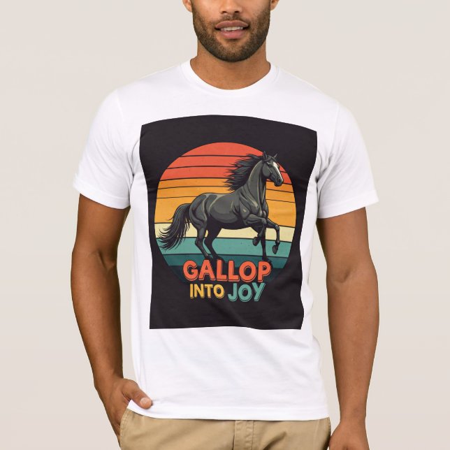 Gallop in joy Tshirt design basic manar tshirt T Shirt (Framsida)