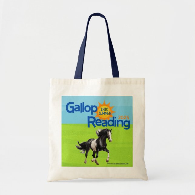 Gallop in till sommarläsning Tote Bag Tygkasse (Framsidan)