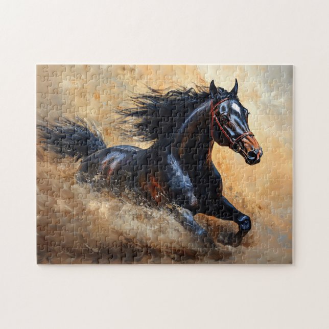 Galloping Arabian Horse Pussel (Horisontell)