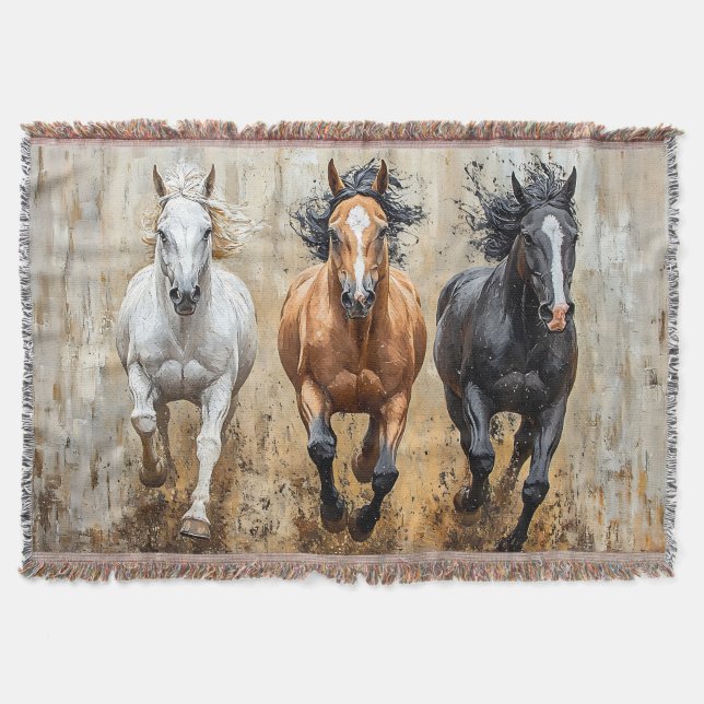 Galloping av hästtyp filt (Framsidan)