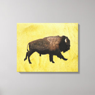 Galloping Bison Canvastryck