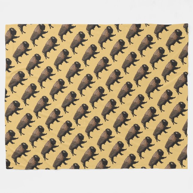 Galloping Bison Fleecefilt (Framsidan (Horisontell))