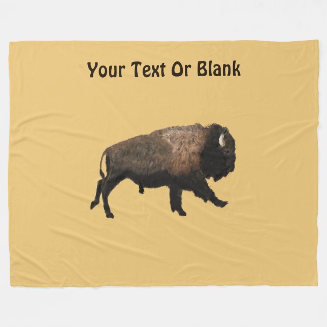 Galloping Bison Fleecefilt (Framsidan (Horisontell))