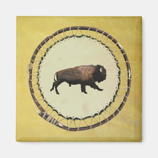 Galloping Bison Magnet (Framsidan)