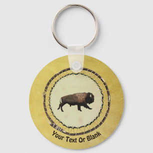 Galloping Bison Nyckelring