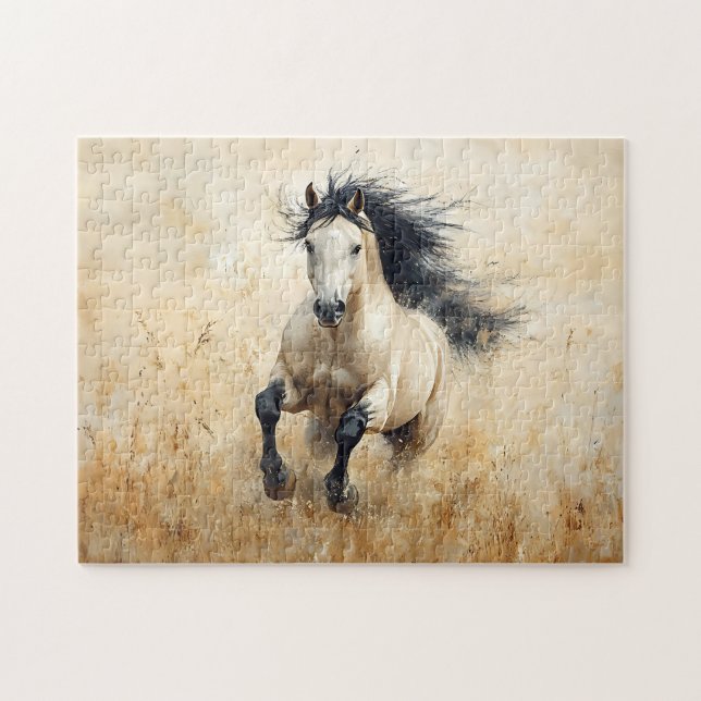 Galloping för hingstallion pussel (Horisontell)