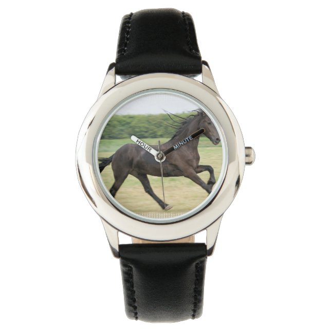 Galloping Friesian Armbandsur (Framsida)