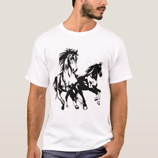 Galloping Grace: Majestic Horse Graphic T-Shirt" T Shirt (Framsida)