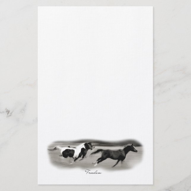 Galloping Häst Brevpapper (Framsida)