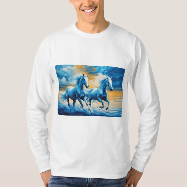 Galloping Hooves: Inspierat av naturen T Shirt (Framsida)