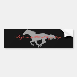 Galloping Horse Bumper Sticker Bildekal