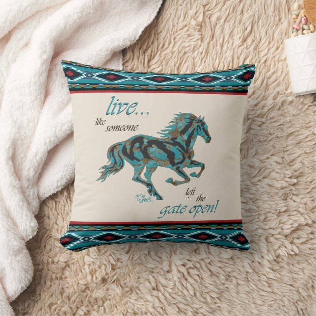 Galloping Horse Dekorativ kudde (Filt)