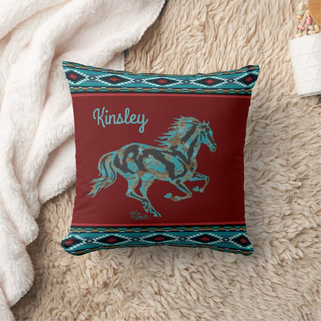 Galloping Horse Dekorativ kudde (Filt)
