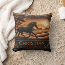 Galloping Horse in Scenia Ligcape at Sunset
