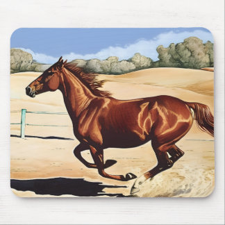Galloping Horse Mouse Pad Musmatta