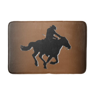Galloping Horse och Cowboy westernare-stil Badrumsmatta