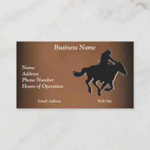 Galloping Horse och Cowboy westernare-stil Visitkort