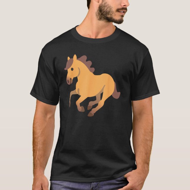 Galloping Horse Racehorse Costume T Shirt (Framsida)
