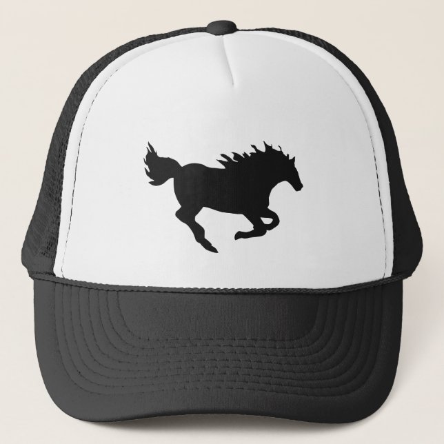 Galloping Horse Silhouette Keps (Framsida)