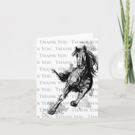 Galloping Horse Sketch Tack Kort