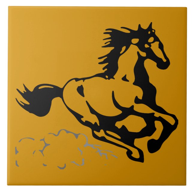 Galloping Horse Vild och Free Kakelplatta (Framsidan)
