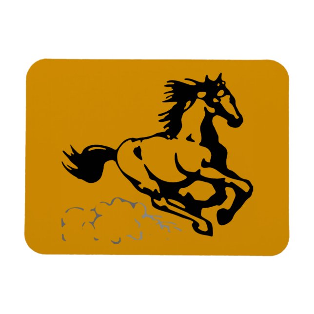 Galloping Horse Vild och Free Magnet (Horisontell)