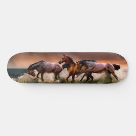 Galloping Horses in Surfa Skateboard