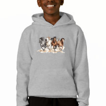 Galloping Horses Kids Sweatshirt
