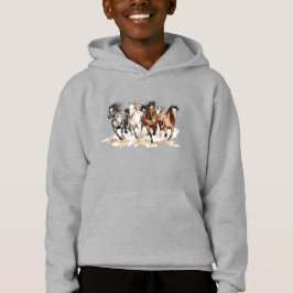 Galloping Horses Kids Sweatshirt T Shirt