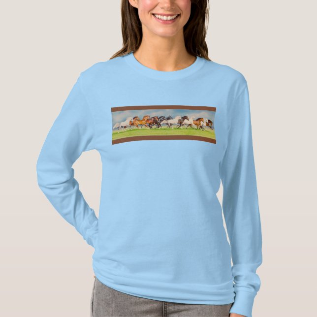 Galloping Horses T Shirt (Framsida)