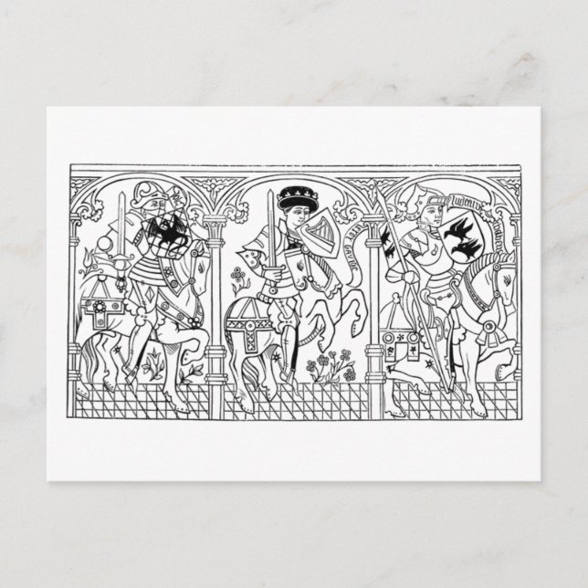 Galloping Knight-vykort Vykort (Framsida)