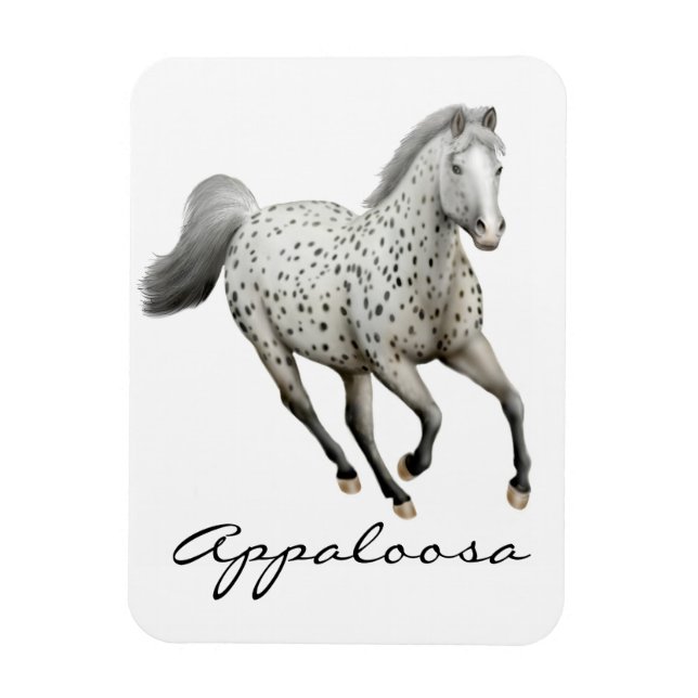 Galloping Leopard Appaloosa Horse Premium Magnet (Vertikal)