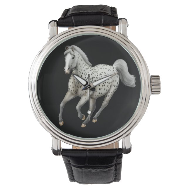 Galloping Leopard Appaloosa Horse Watch Armbandsur (Framsida)